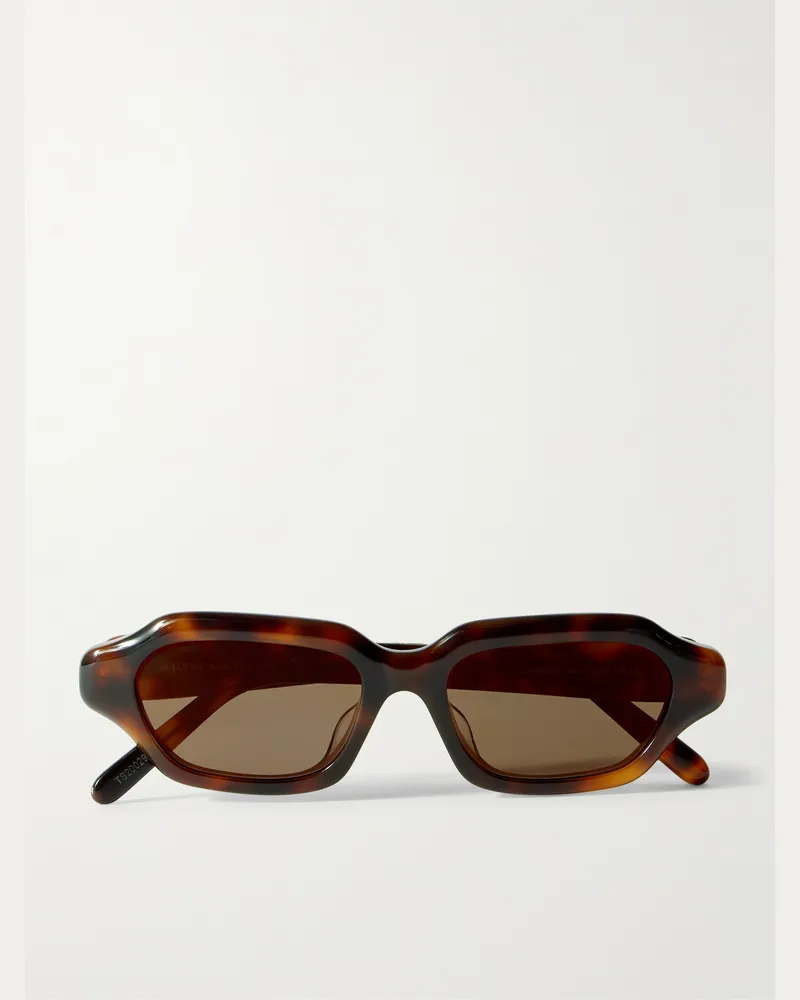 Loewe Sonnenbrille mit eckigem Rahmen aus Azetat in Schildpattoptik Horn