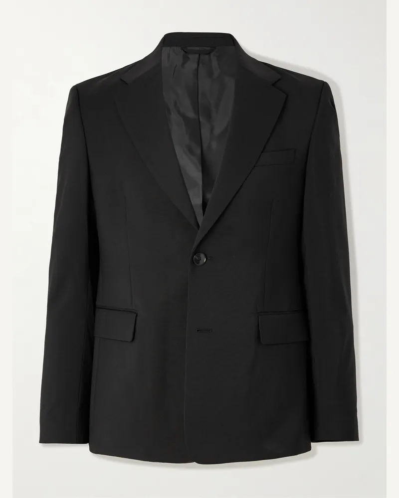 Mfpen Sakko aus Woll-Twill Schwarz
