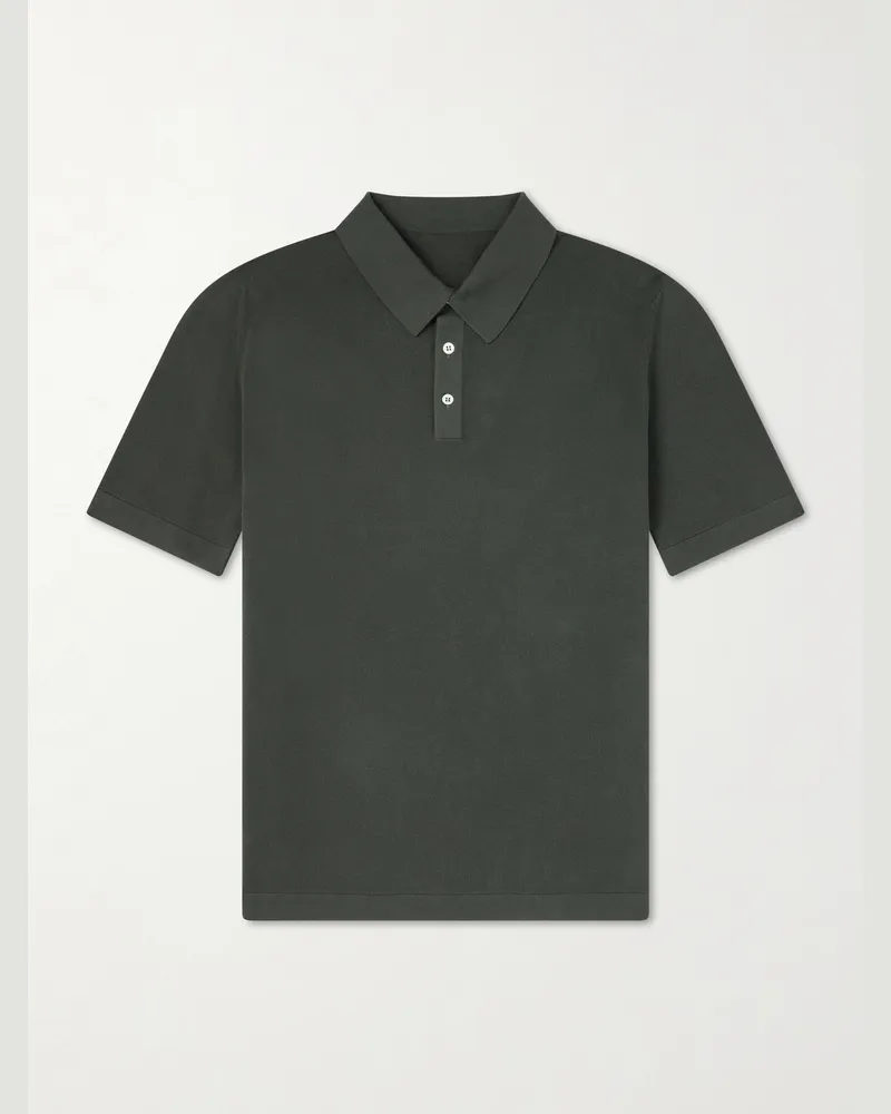 Anderson & Sheppard Organic Cotton Polo Shirt Green