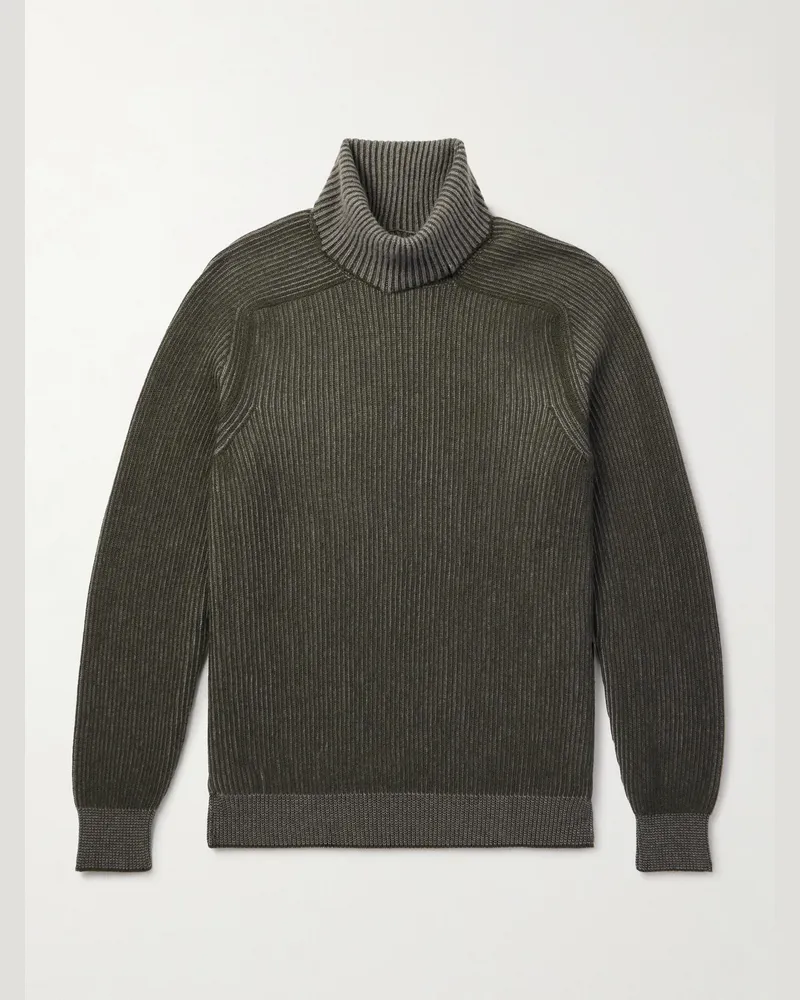 SEASE Dinghy Rollkragenpullover aus Kaschmir Grün