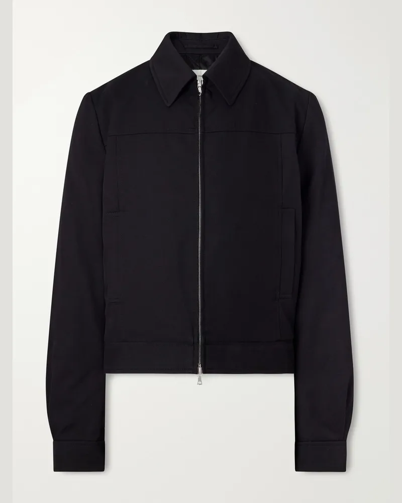 Dries van Noten Padded Cotton and Wool-Blend Blouson Jacket Black