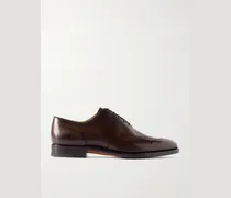 Ajouré Oxford-Schuhe aus Venezia-Leder