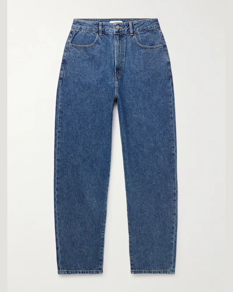 AMOMENTO Gerade geschnittene Jeans Blau
