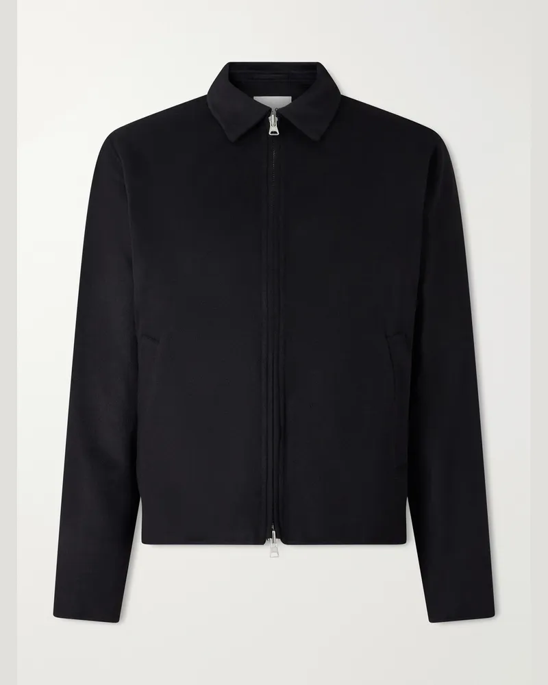 NN 07 Arlo 8447 Wool-Blend Felted Jacket Black