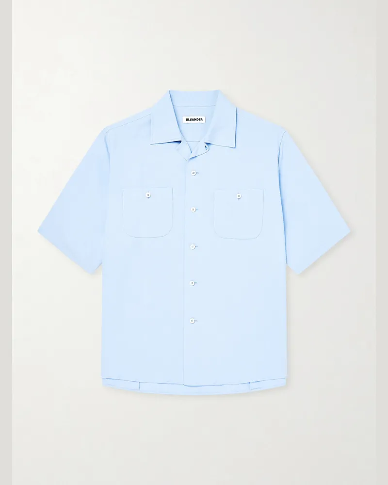 Jil Sander Silk Shirt Blue