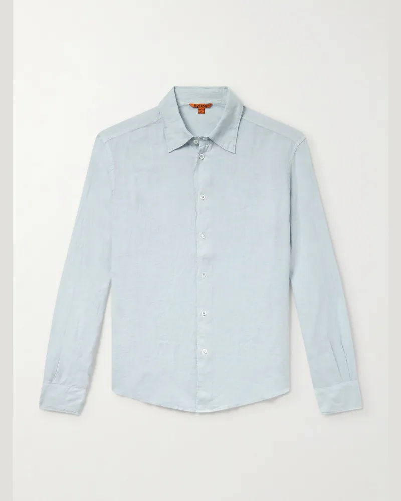 BARENA Hemd aus Leinen Blau