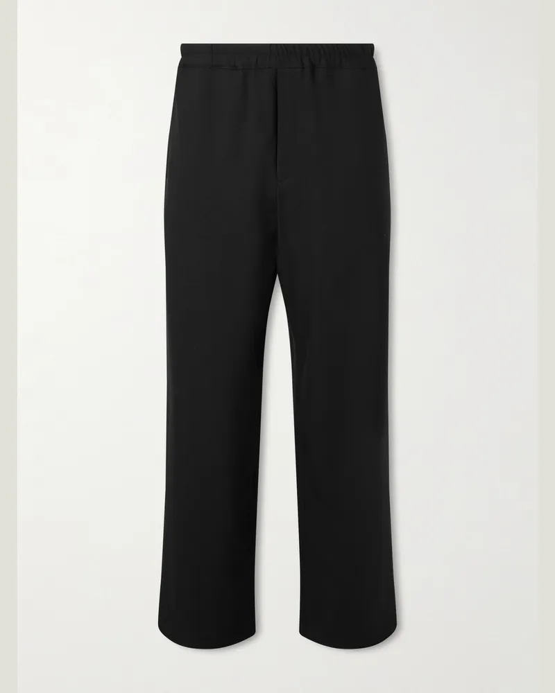 The Row Ari gerade geschnittene Hose aus Wolle Schwarz