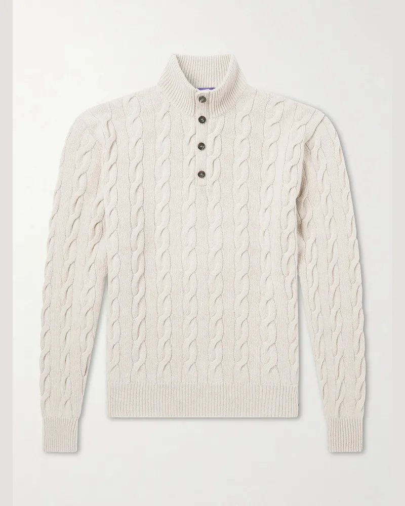 Ralph Lauren Pullover aus Kaschmir in Zopfstrick Neutral