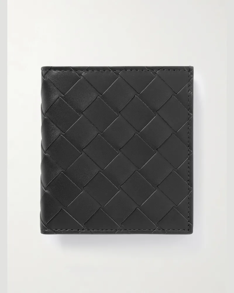 Bottega Veneta Intrecciato Leather Billfold Wallet Black
