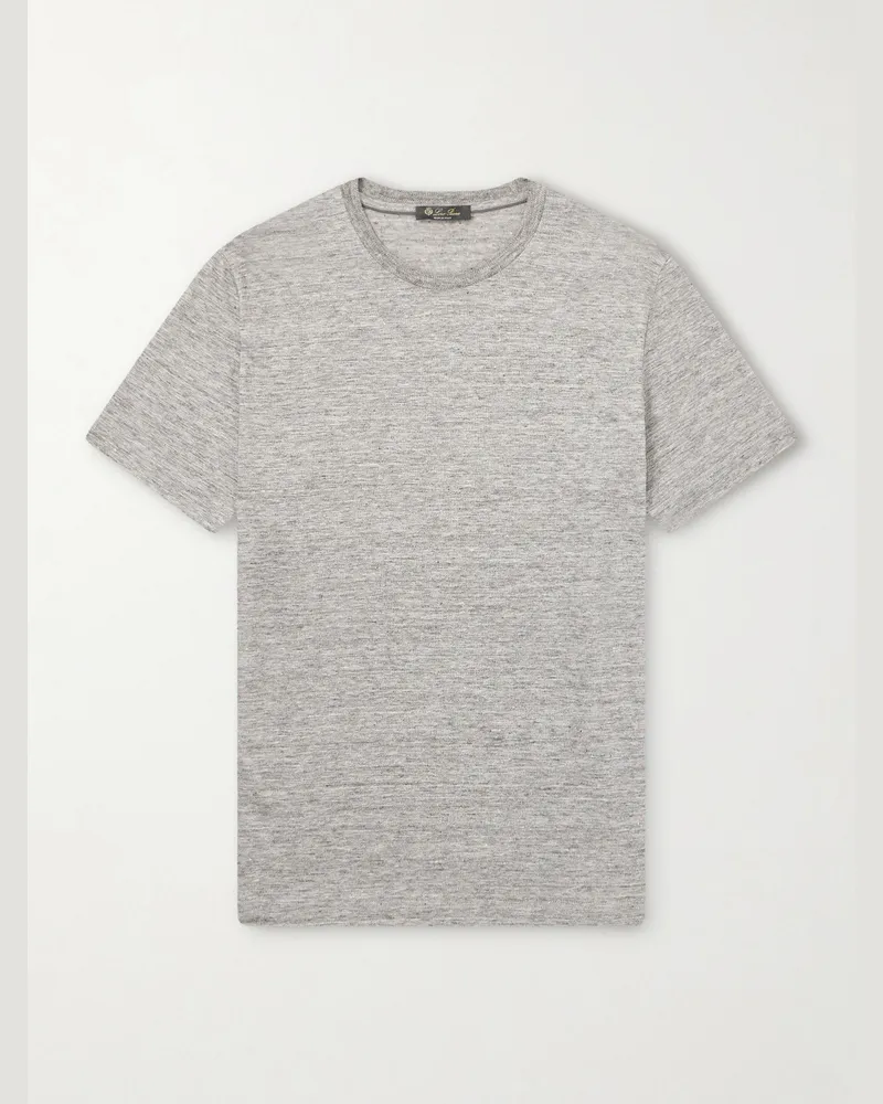 Loro Piana T-Shirt aus Leinen Braun