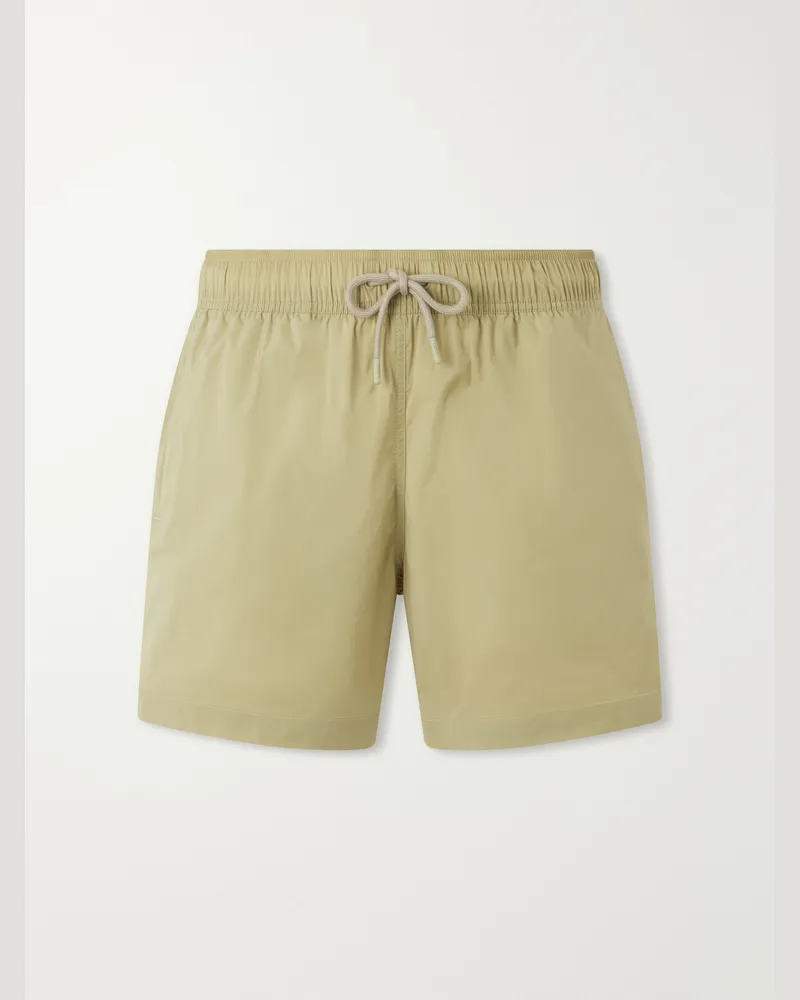 Frescobol Carioca Salvador Straight-leg Elasticated Swim Shorts Green
