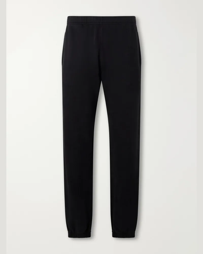 Nili Lotan Enli Tapered Cotton-Jersey Sweatpants Black