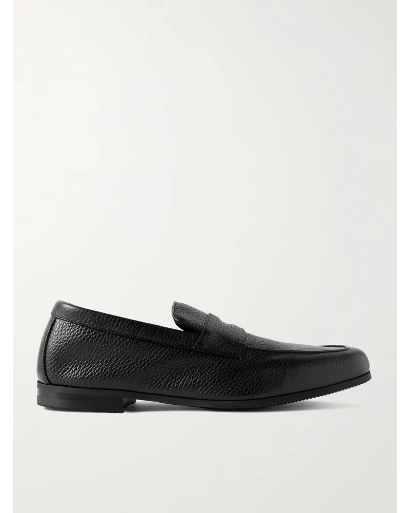 John Lobb Thorne Loafers aus vollnarbigem Leder Schwarz