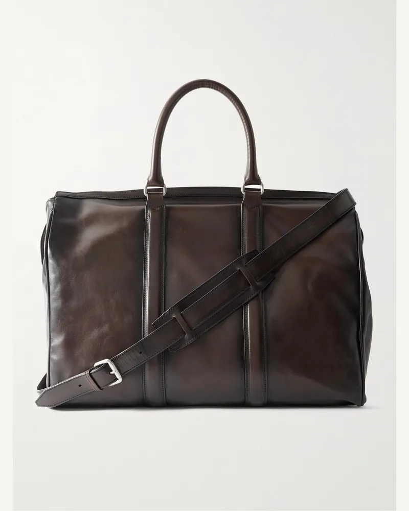 Officine Creative Italia Quentin 009 Leather Weekend Bag Brown