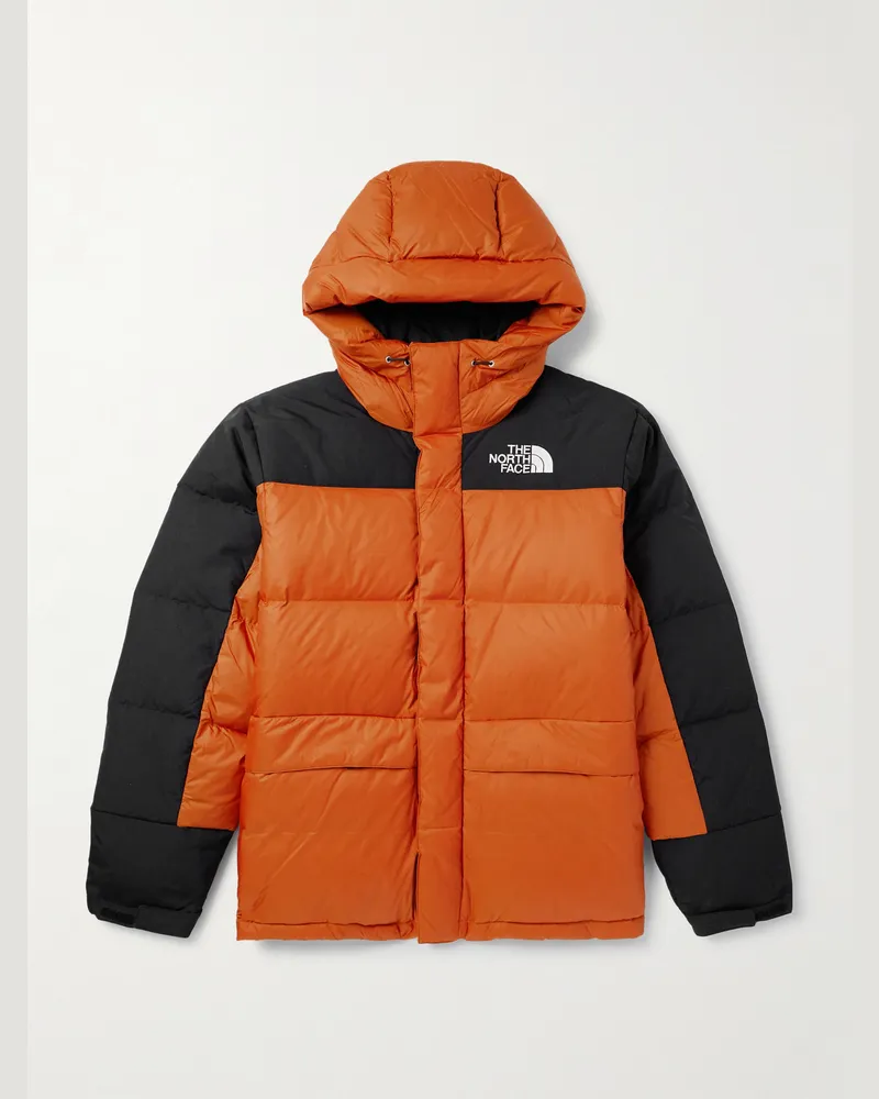 The North Face Himalayan Daunenjacke aus gestepptem Ripstop und Shell mit Kapuze Orange