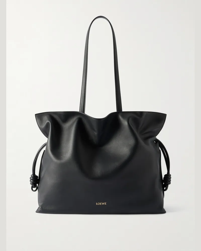 Loewe XL Flamenco Leather Tote Bag Black