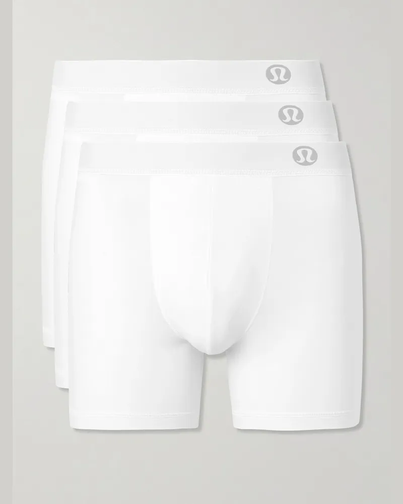 LULULEMON Always in Motion Set aus drei Retropants aus Stretch-Modal-Jersey Weiß