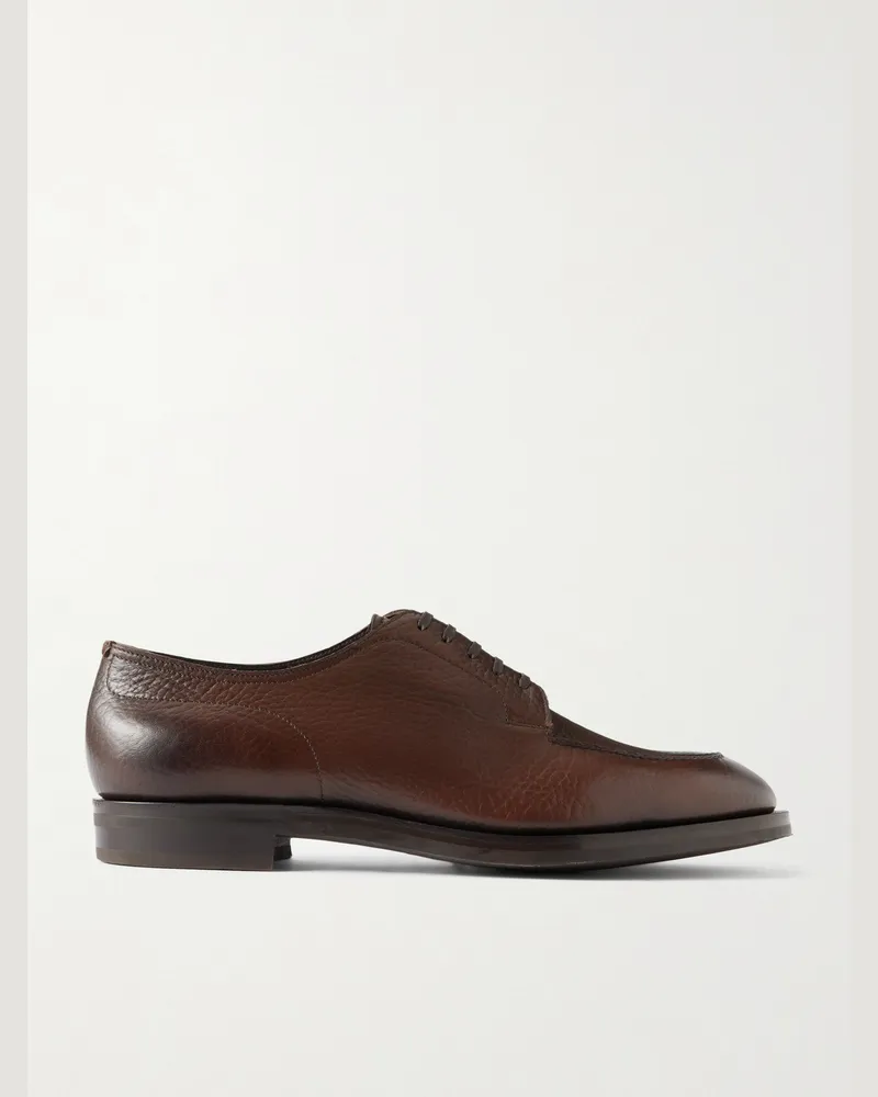Edward Green Dover Full-Grain Leather Derby Shoes Brown