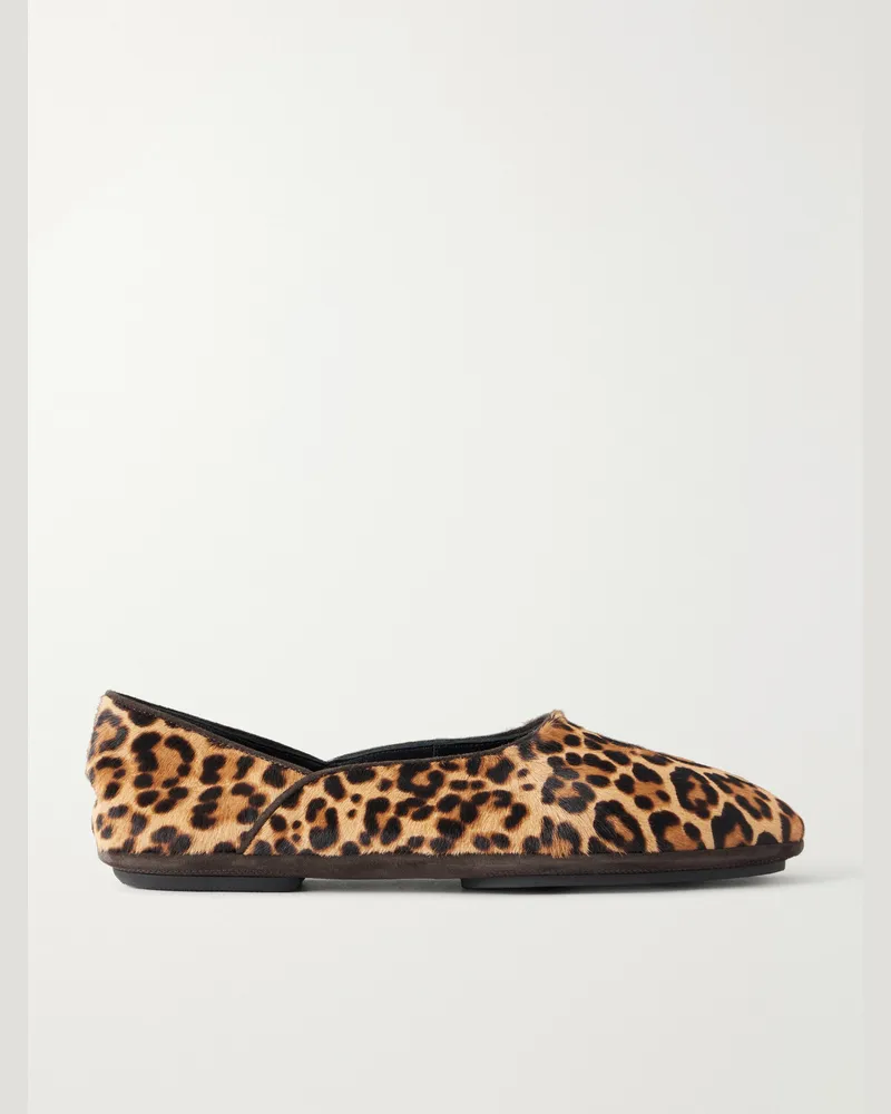 Anderson & Sheppard George Cortina Leopard-Print Calf Hair Slipper Animal