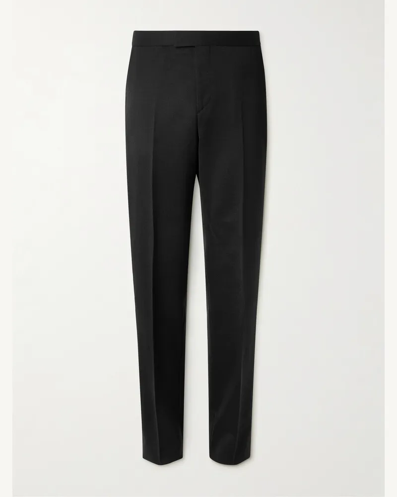 Favourbrook Hampton Slim-Fit Grosgrain-Trimmed Wool-Twill Tuxedo Trousers Black