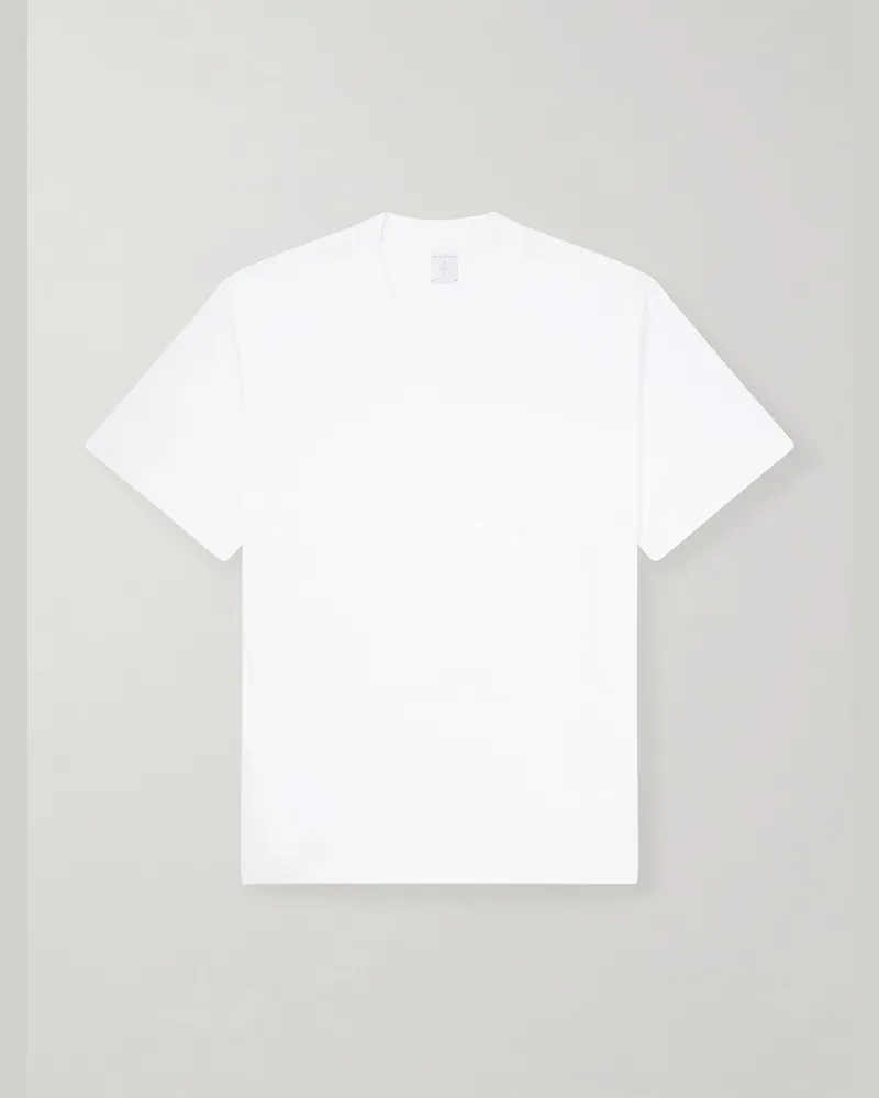 Eleventy T-Shirt aus Jersey aus einer Baumwoll-Modalmischung Weiß