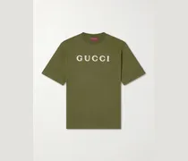 Oversized Logo-Print Cotton-Jersey T-Shirt