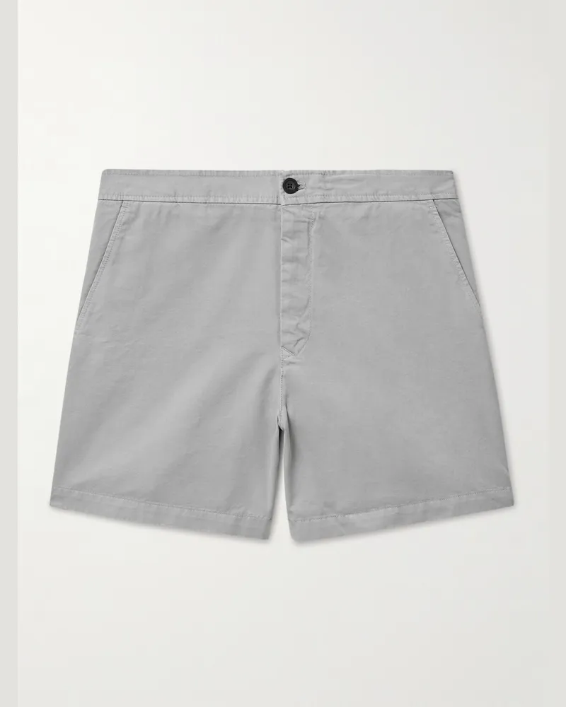MR P. Gerade geschnittene Shorts aus Baumwoll-Twill Grau