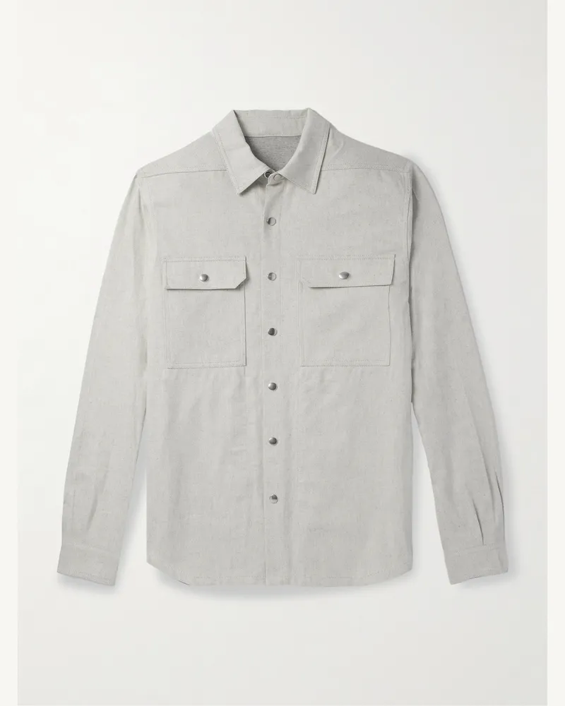 Rick Owens Hemdjacke aus Denim Neutral