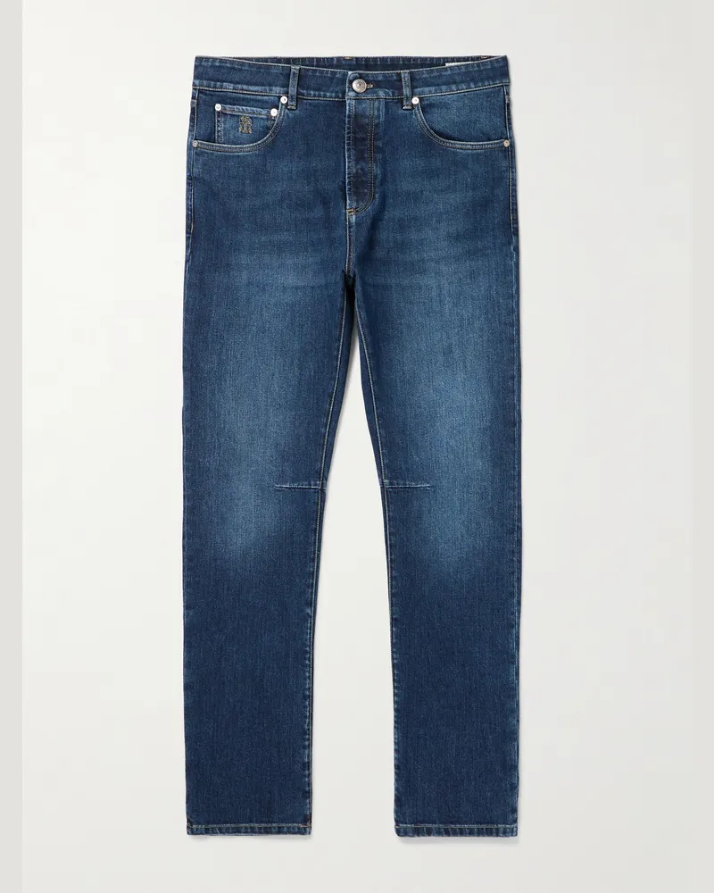 Brunello Cucinelli Gerade geschnittene Jeans Blau