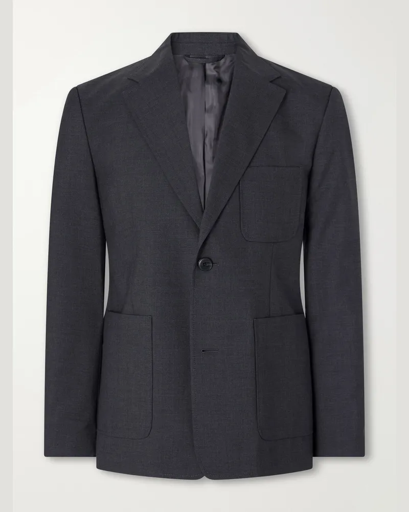 Mfpen Patch Wool-Twill Blazer Gray