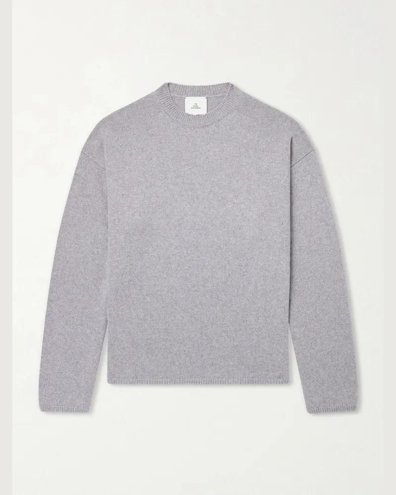 The Elder Statesman Dume Brushed-Cashmere Sweater Gray