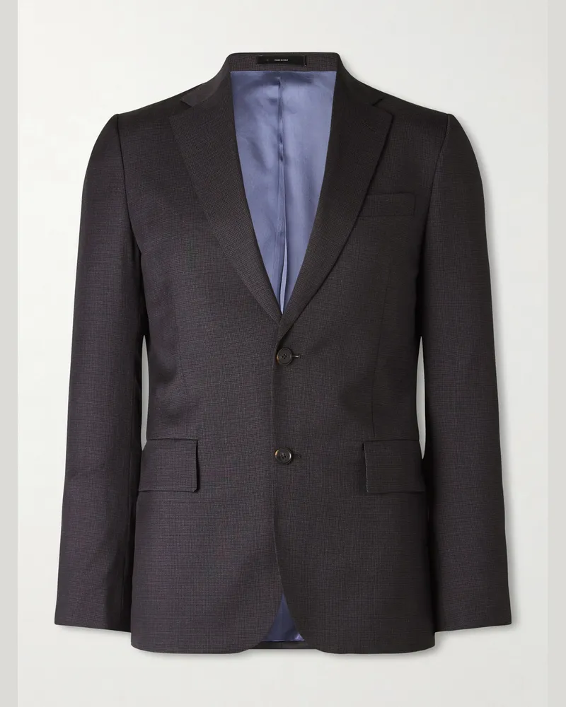 Paul Smith Brierley Slim-Fit Houndstooth Wool Suit Jacket Brown