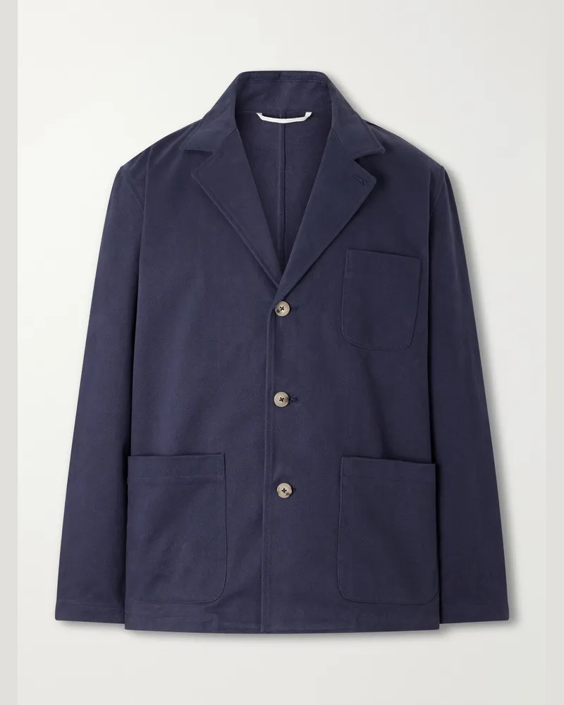 De Bonne Facture Cotton-Twill Jacket Blue