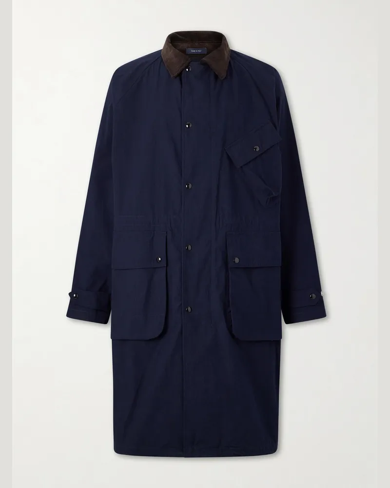 Drake's Ripstop Cotton Jacket Blue