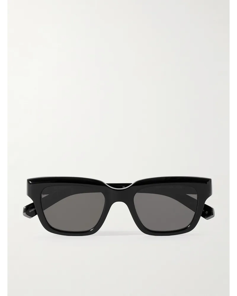 Garrett Leight Maven Sonnenbrille mit eckigem Rahmen aus Azetat Schwarz