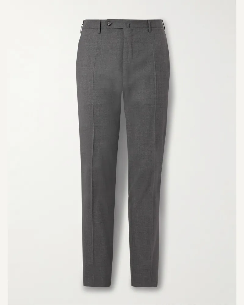 Incotex Venezia 1951 schmal geschnittene Hose aus Schurwolle Grau