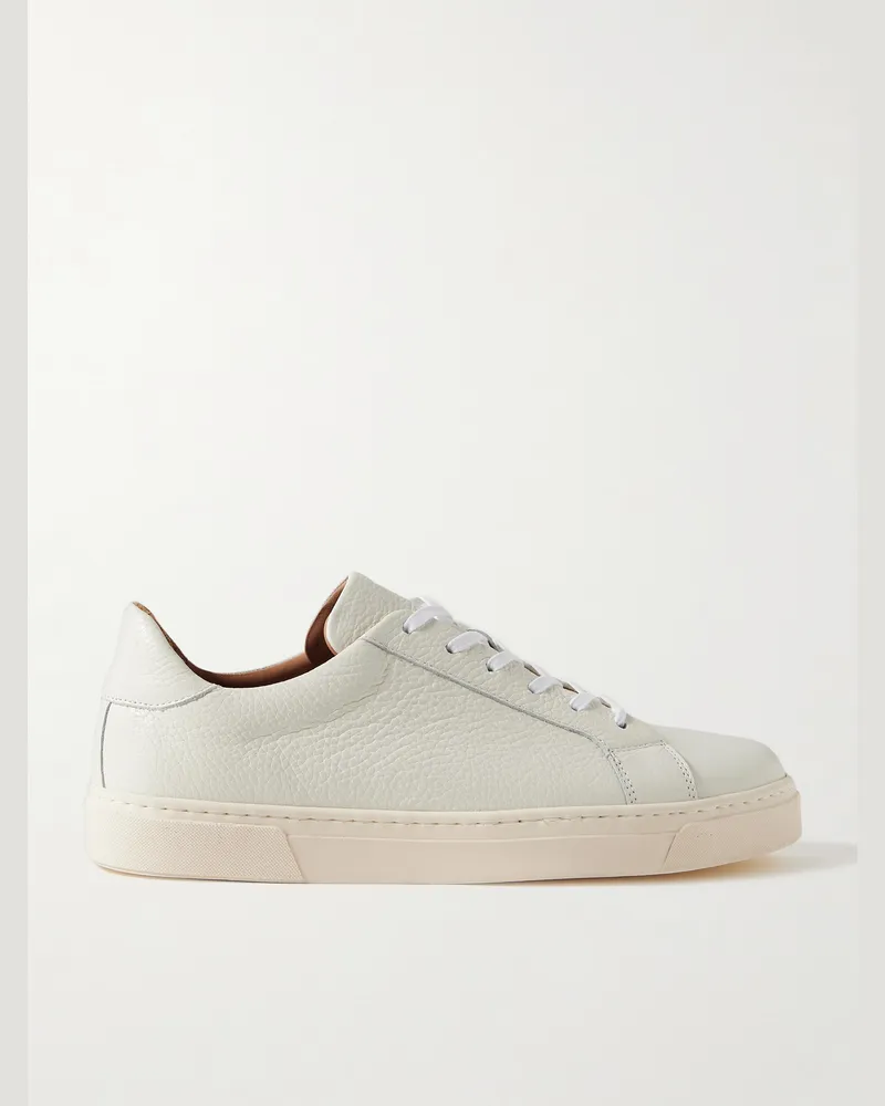 George Cleverley Jack II Sneakers aus vollnarbigem Wildleder Weiß