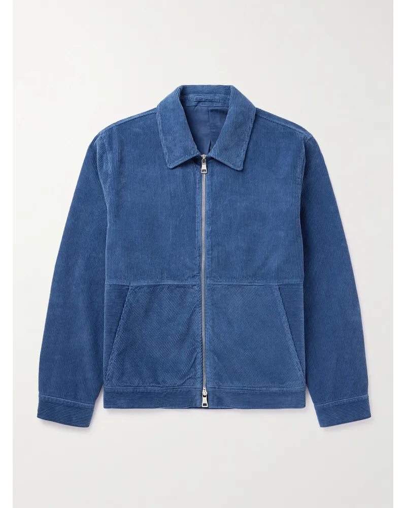 MR P. Blouson aus Baumwollcord Blau