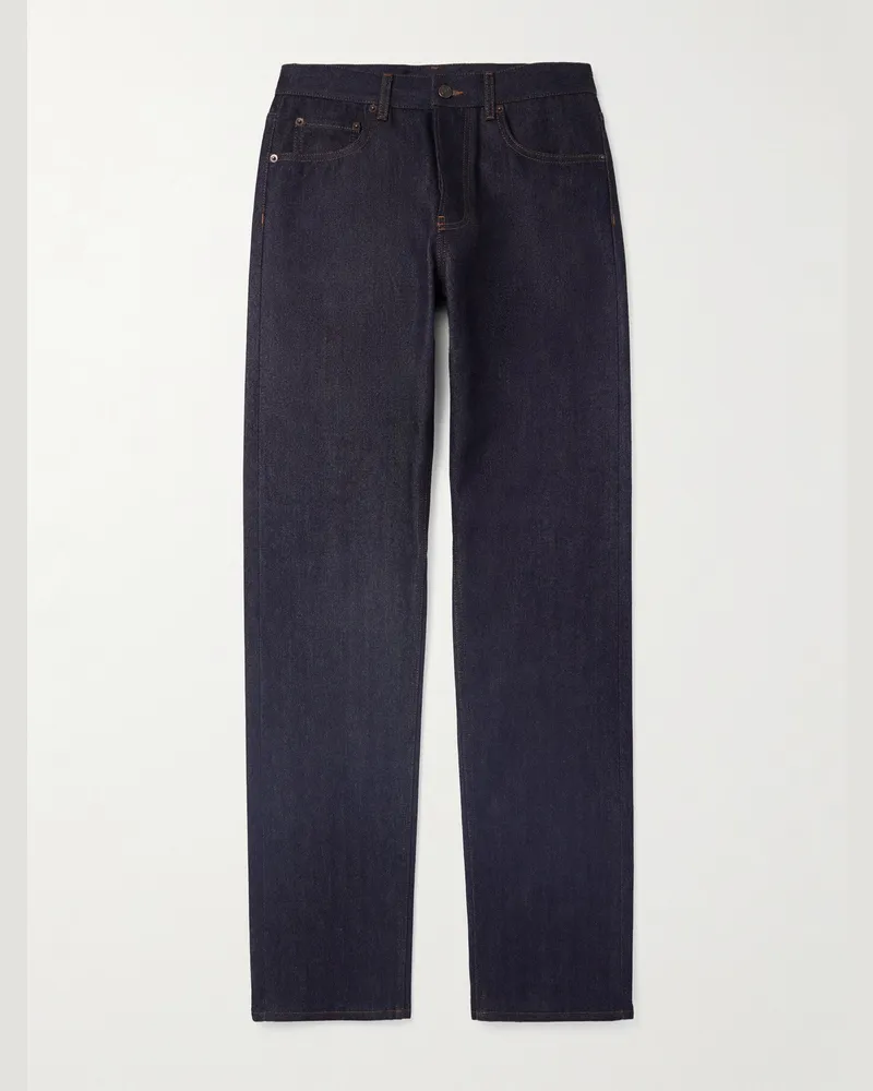Loro Piana Kamen gerade geschnittene Jeans aus CashDenim Blau