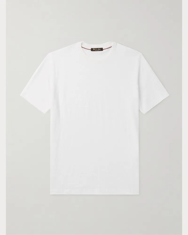 Loro Piana Linen-Jersey T-Shirt White