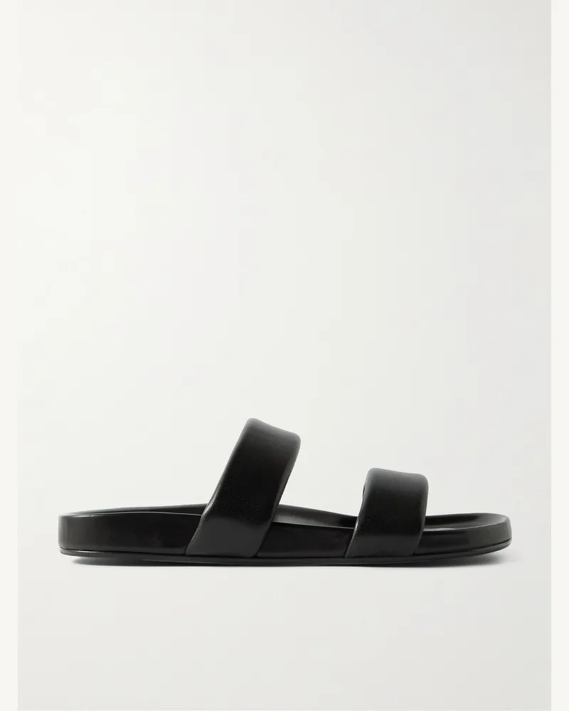 Saint Laurent Nichols Leather Slides Black