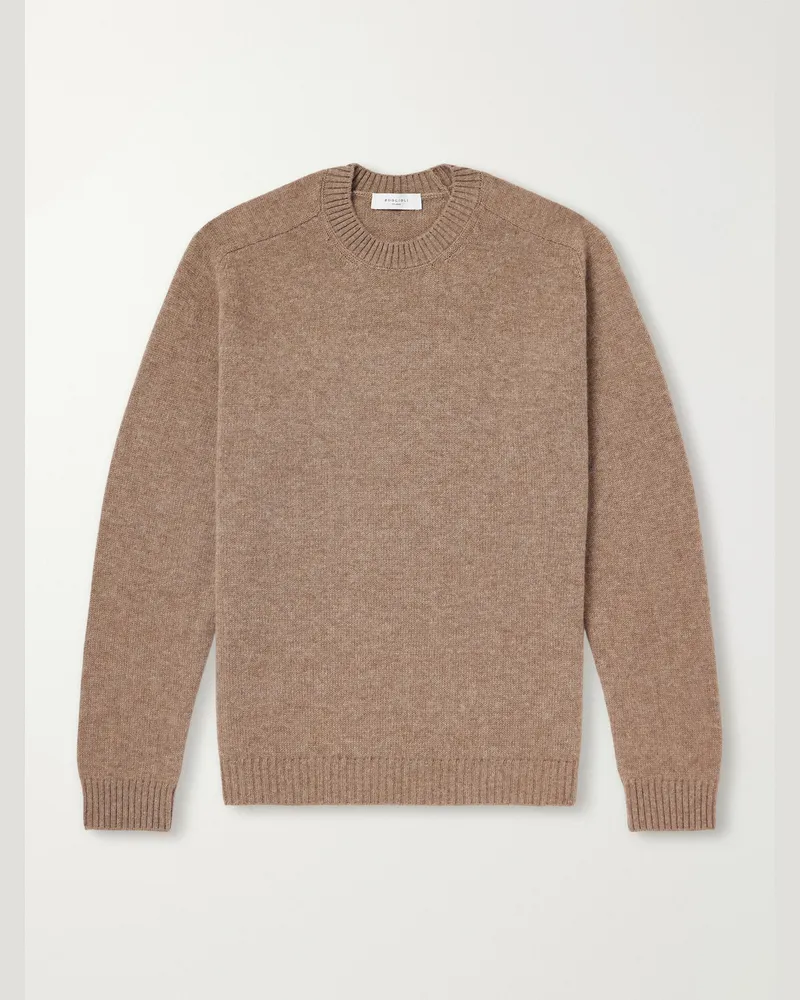 Boglioli Virgin Wool and Cashmere-Blend Sweater Brown