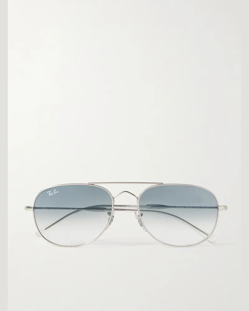 Ray Ban Bain Bridge silberfarbene Pilotensonnenbrille Silber