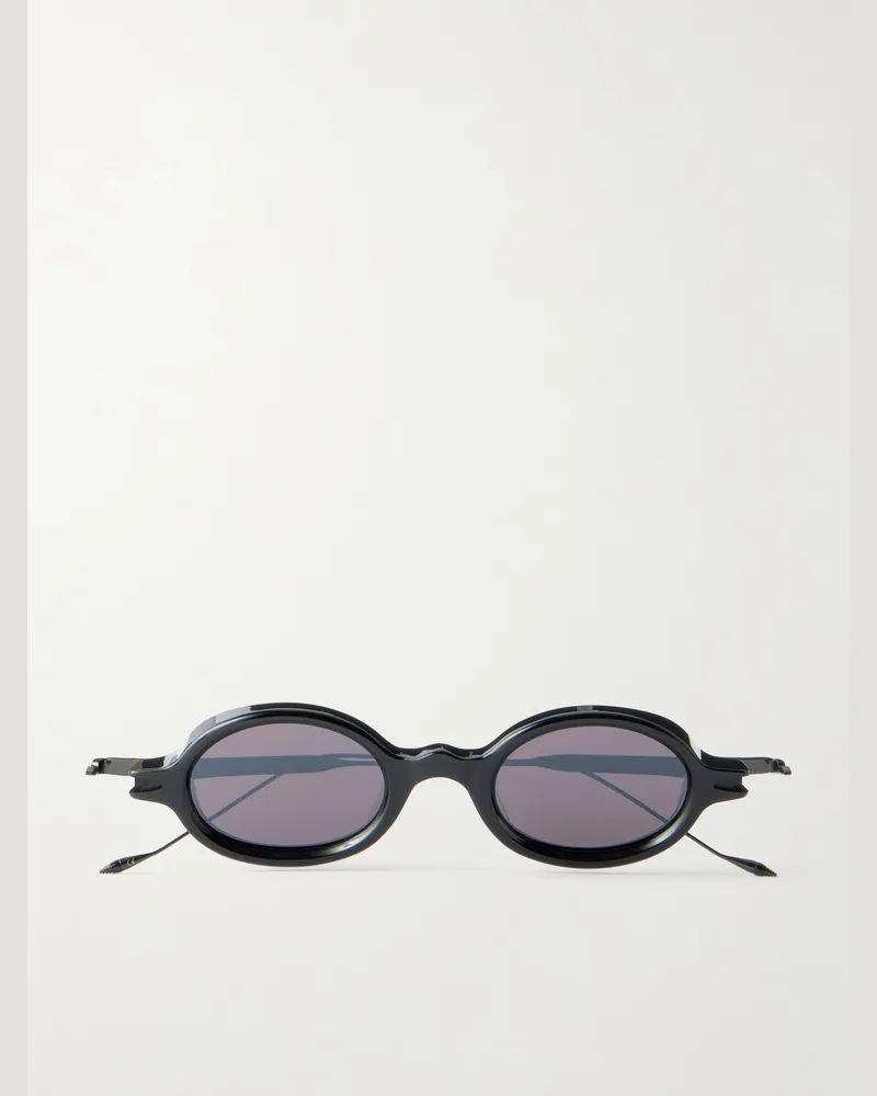 Jacques Marie Mage Haider Ackermann Melchior Round Frame Sunglasses Black