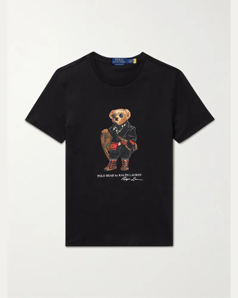 Ralph Lauren T-Shirt aus Baumwoll-Jersey mit Print Schwarz