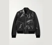 Jacke aus Leder mit Reißverschluss