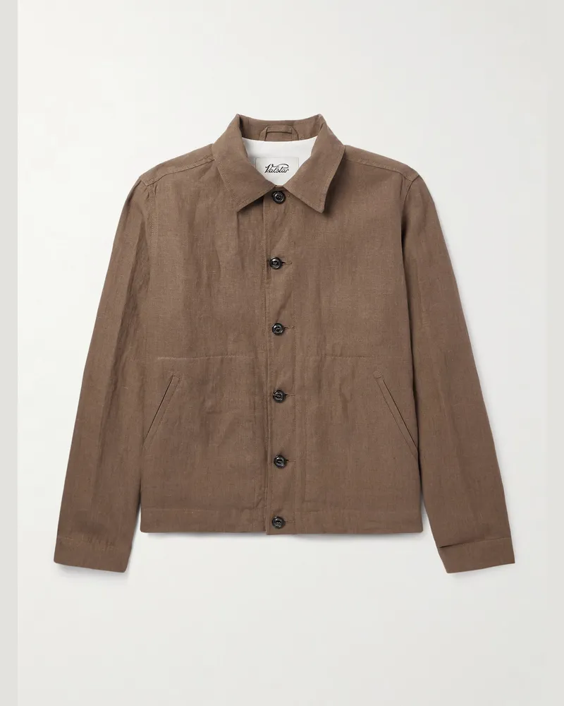 Valstar Miyagi Hemdjacke aus Baumwolle mit wandelbarem Kragen Braun