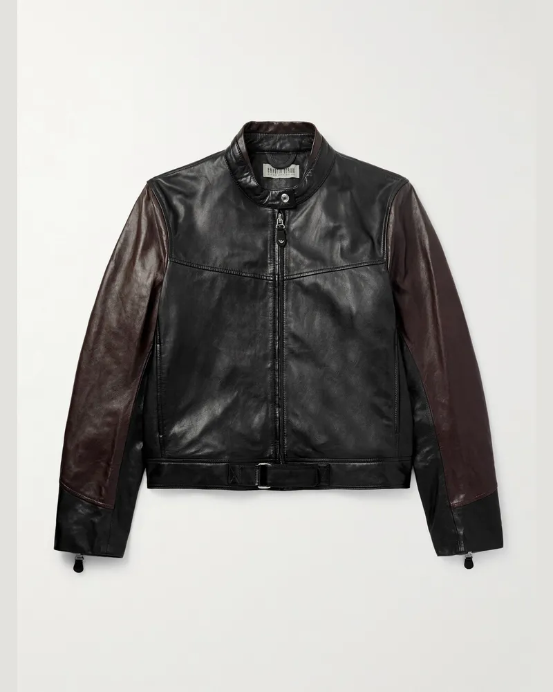 Our Legacy Emporio Armani Grande Trix Jacke aus Leder Schwarz