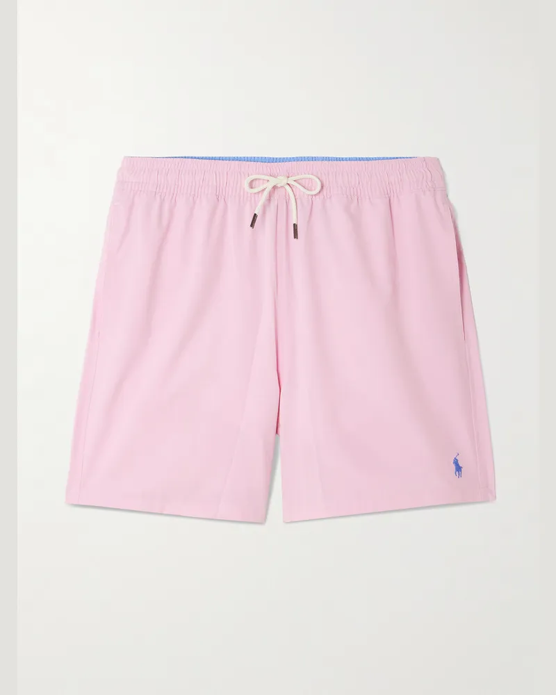 Ralph Lauren Traveller Straight-Leg Mid-Length Swim Shorts Pink