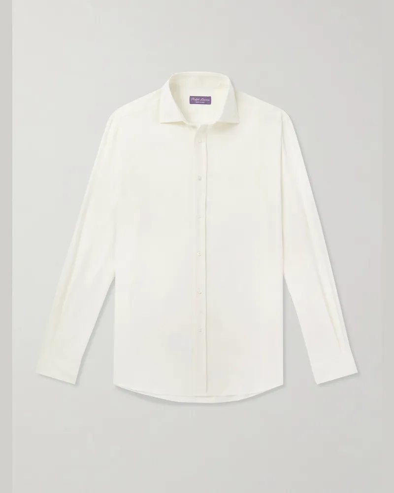 Ralph Lauren Aston Hemd aus einer Baumwoll-Kaschmirmischung Neutral
